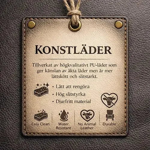 Outside – slitstarkt konstläder för ute och inne informationsskylt.