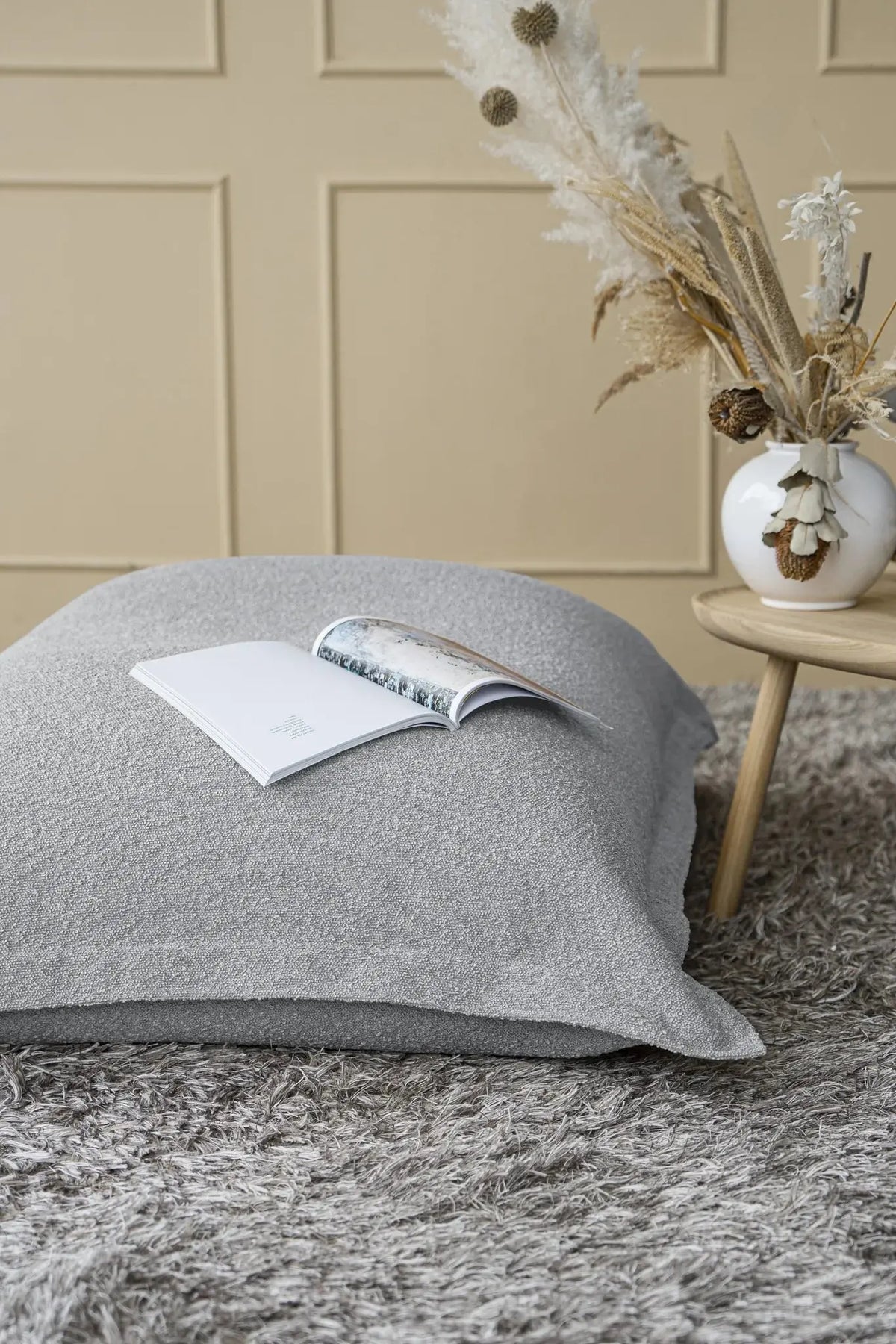 1Me Madu små barn sittsäck OEKO-TEX ® Light grey-Bean bags-Slowdown