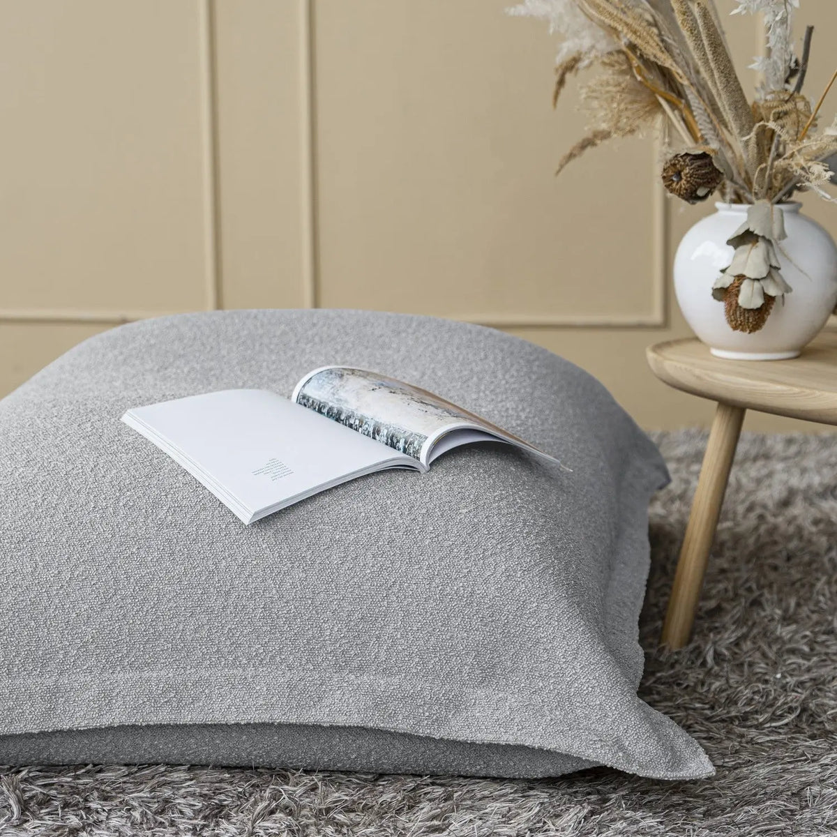 sittsäck 2me Madu Bouclé OEKO-TEX ® Light grey-Sittsäck-Slowdown