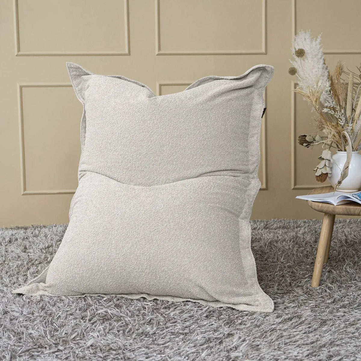 sittsäck 2me Madu Bouclé OEKO-TEX ® White grey-Sittsäck-Slowdown