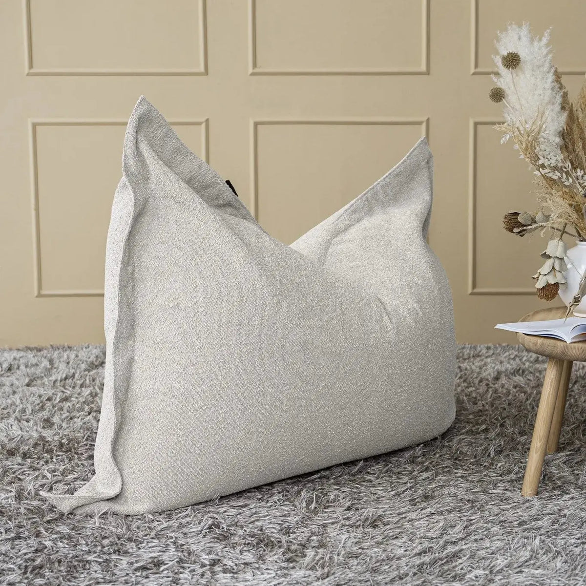 sittsäck 2me Madu Bouclé OEKO-TEX ® White grey-Sittsäck-Slowdown