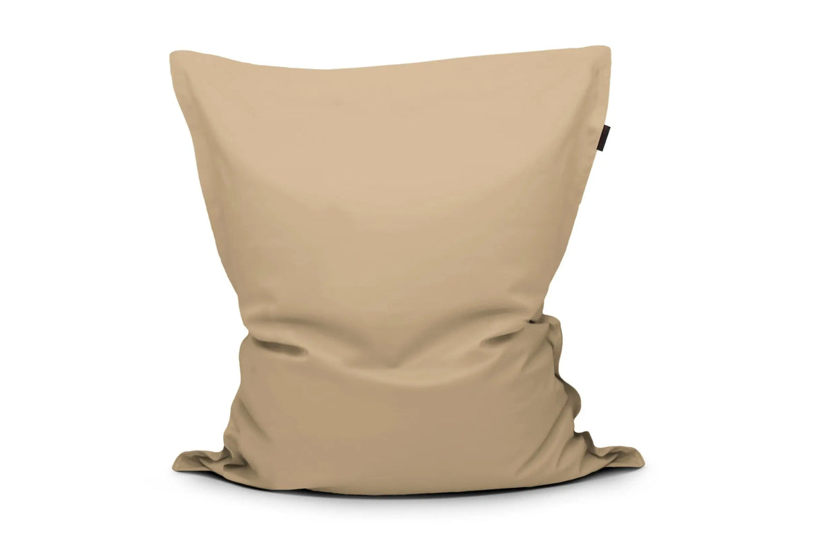 4me OX klassisk sittsäck beige, jättestor golvkudde för mysiga stunder, perfekt för avkoppling.