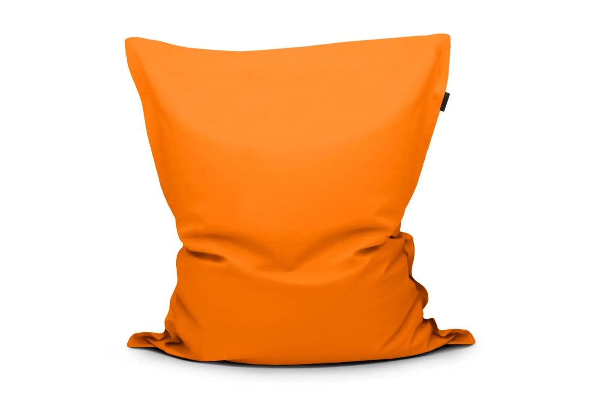4me OX klassisk sittsäck för mysiga stunder, jättestor golvkudde i orange för avkoppling.