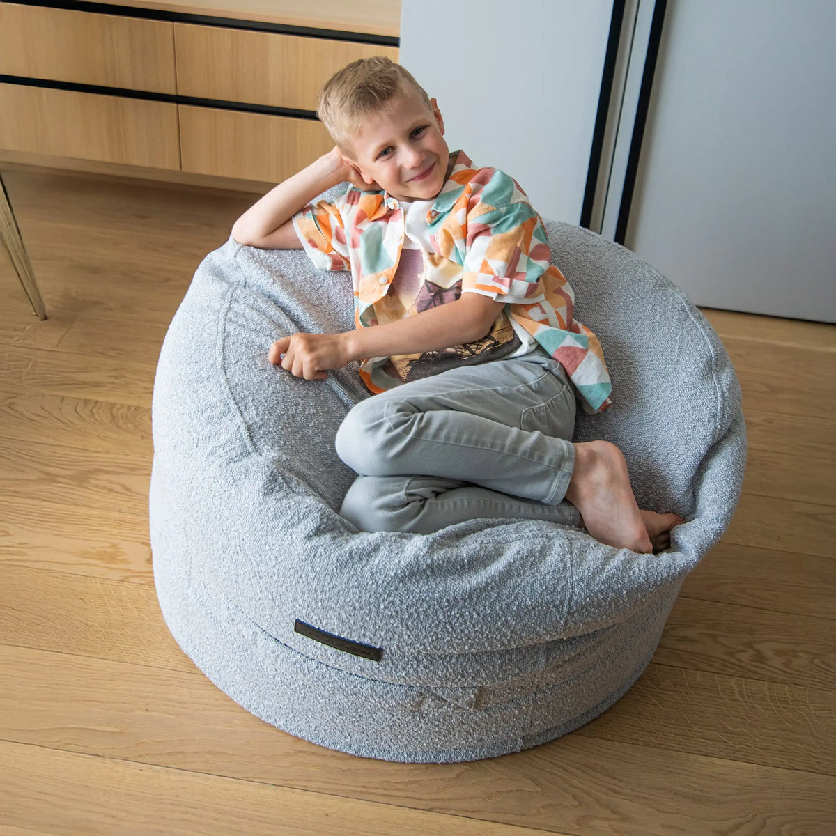 Barnfåtölj Roll 80 Madu Light Grey-Saccosäckar-Slowdown