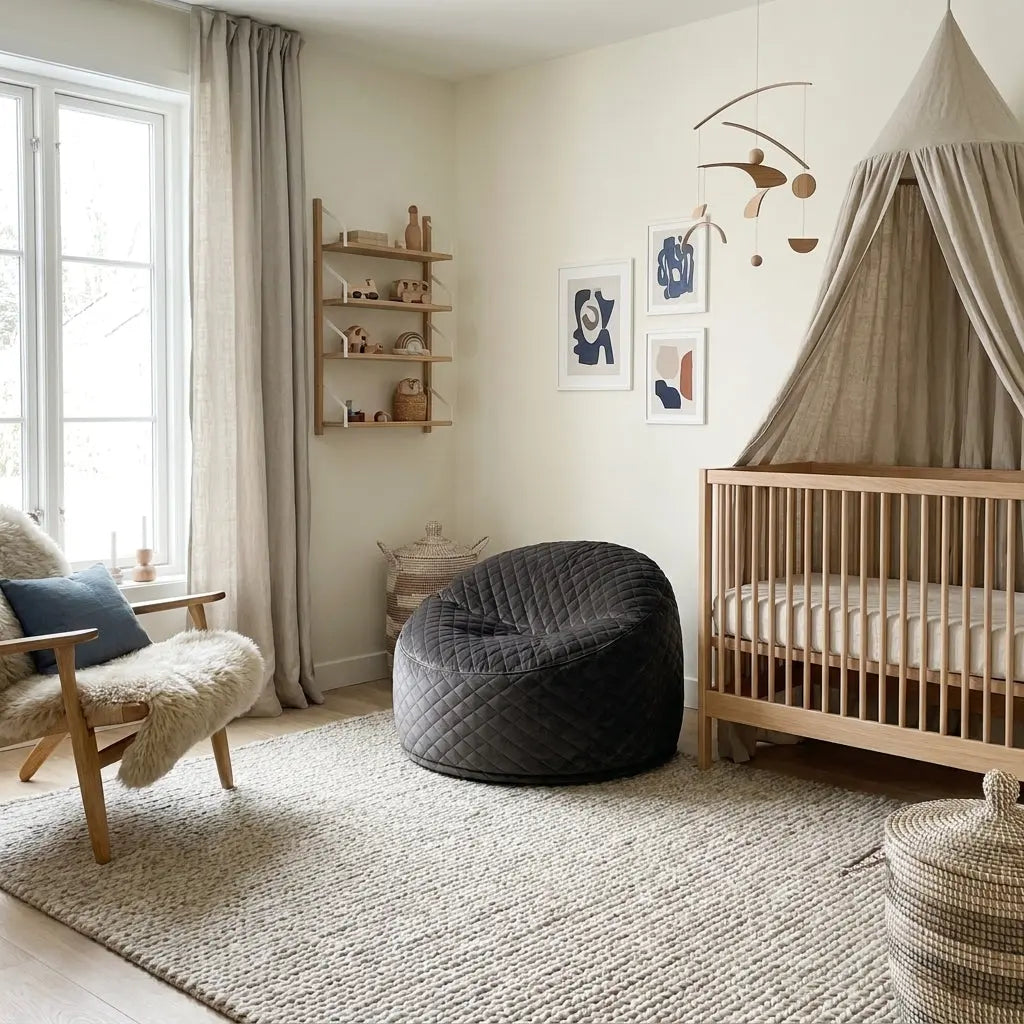 Barnfåtölj Sittsäck Om 85 Lure Luxe Grey
