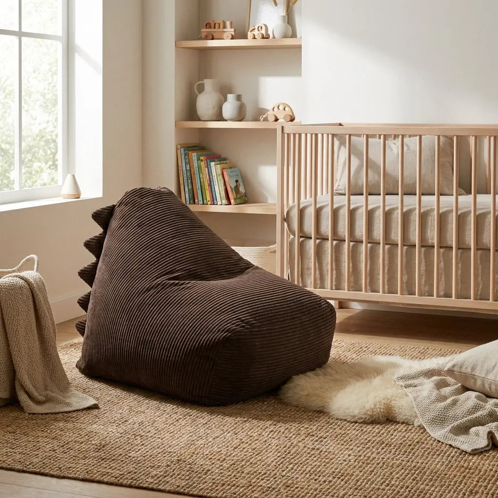 Barnfåtölj Sittsäck Snug 80 Dragon Waves Chocolate