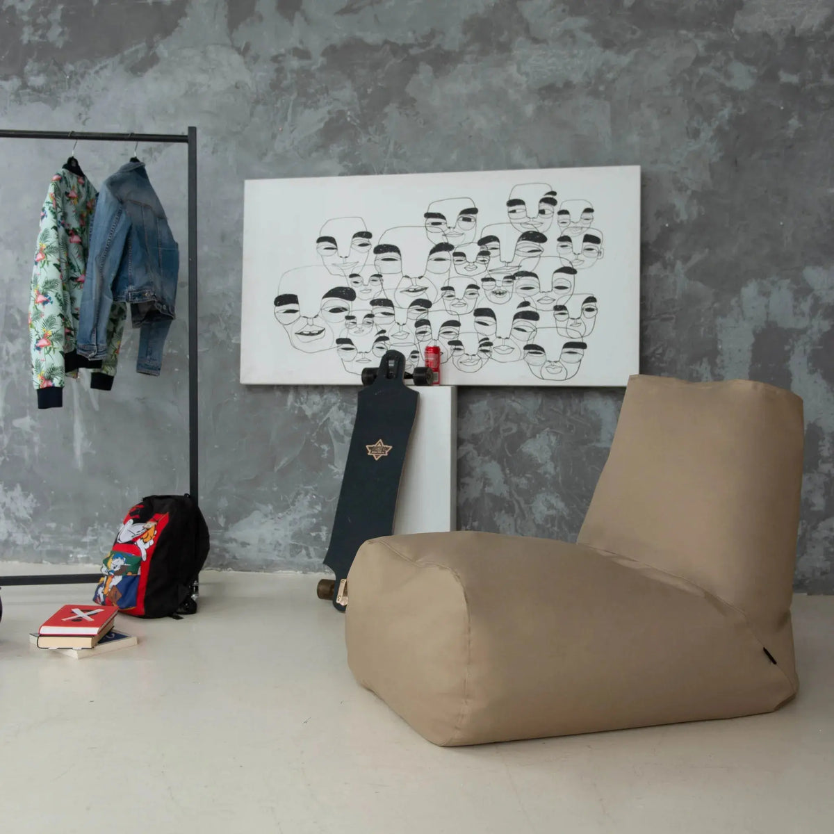 Sittsäck Tube OX Beige-Bean bags-Slowdown