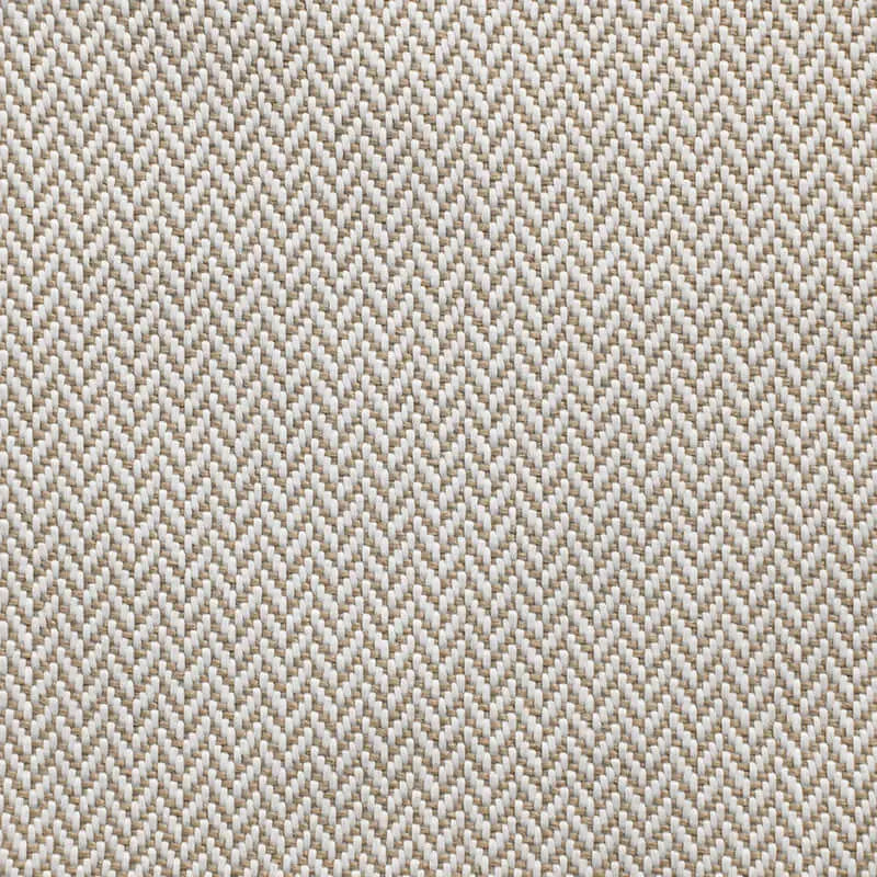Närbild på Sittsäck Lounge 100 Canaria Sand fåtöljens tyg med fiskbensmönster i beige och vitt.