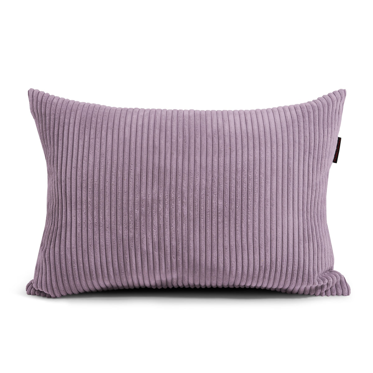 manchester dekorationskudde 65x45cm lilac med ribbat överdrag och skumfyllning