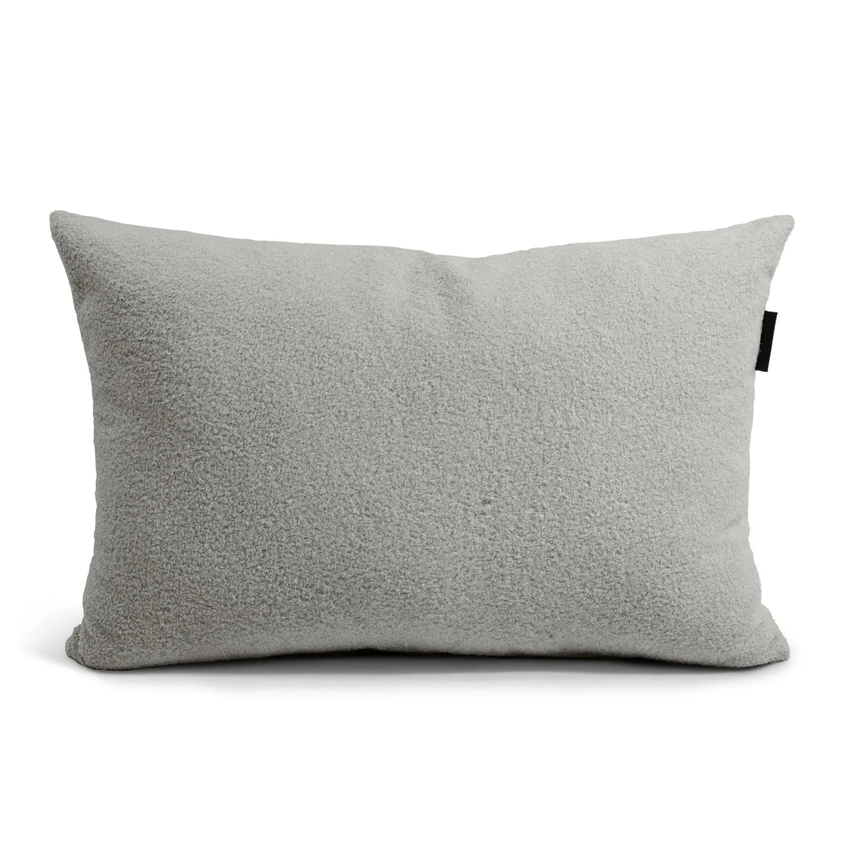 teddy dekorationskudde 65x45cm i grått med mjukt teddy tyg för komfort och dekor.