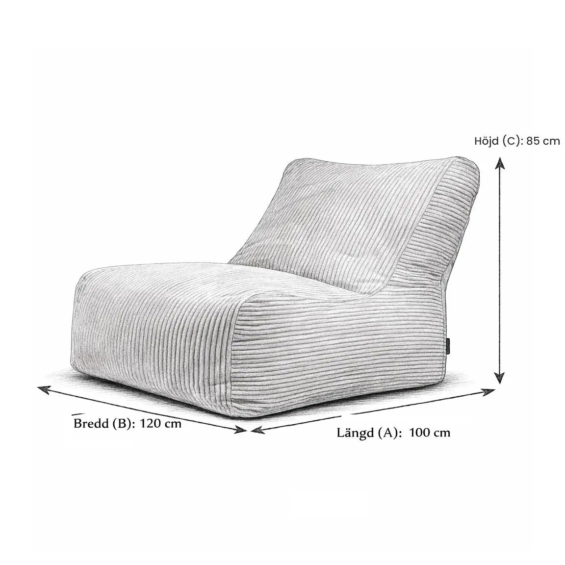 Sittsäck Fåtölj Seat 100 Waves Sand SLOWDOWN