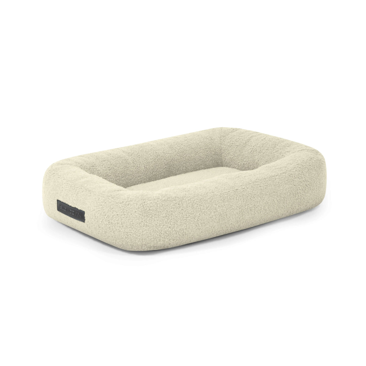 Hundbädd 75 teddy cream – mjuk och stilren hundsäng i teddymaterial för maximal komfort.