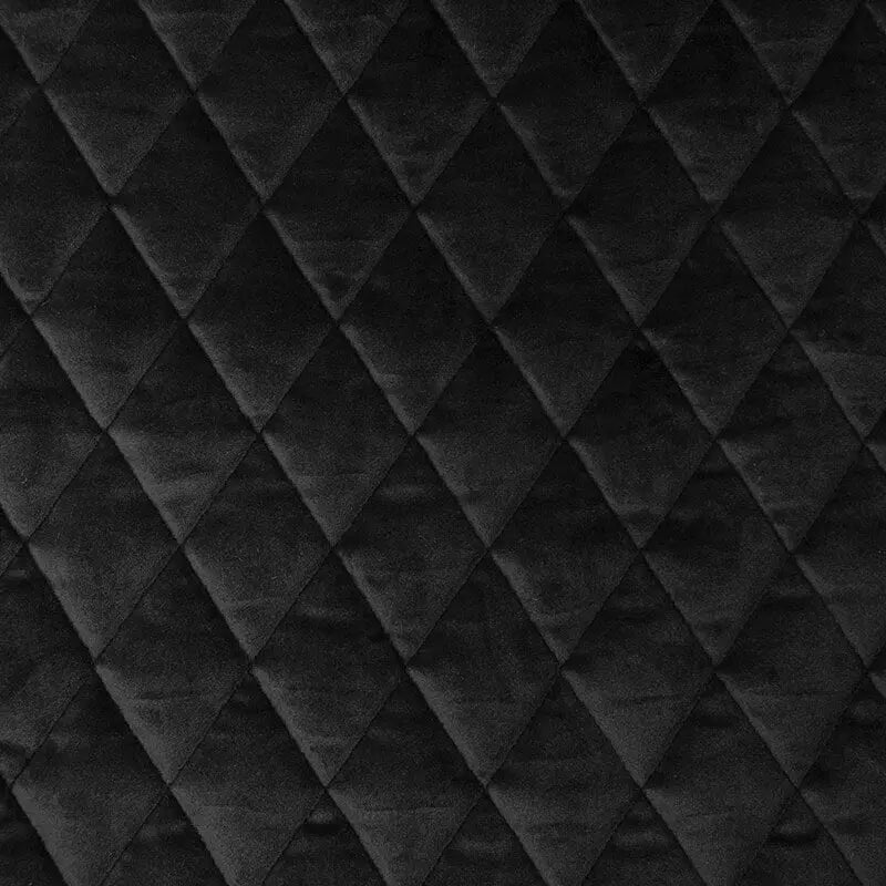 Svart, quiltad sittsäck i fåtöljform med diamantmönster, Lure Luxe Black.