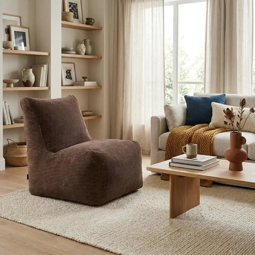 Sittsäck Fåtölj Seat Waves Chocolate SLOWDOWN