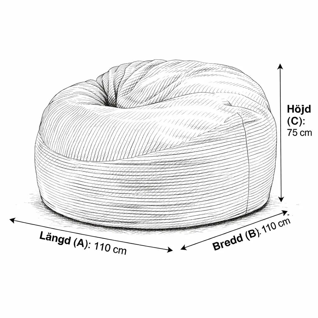Fåtölj Sittsäck Om 110 Capri Beige-Fåtöljer OM medium-Slowdown