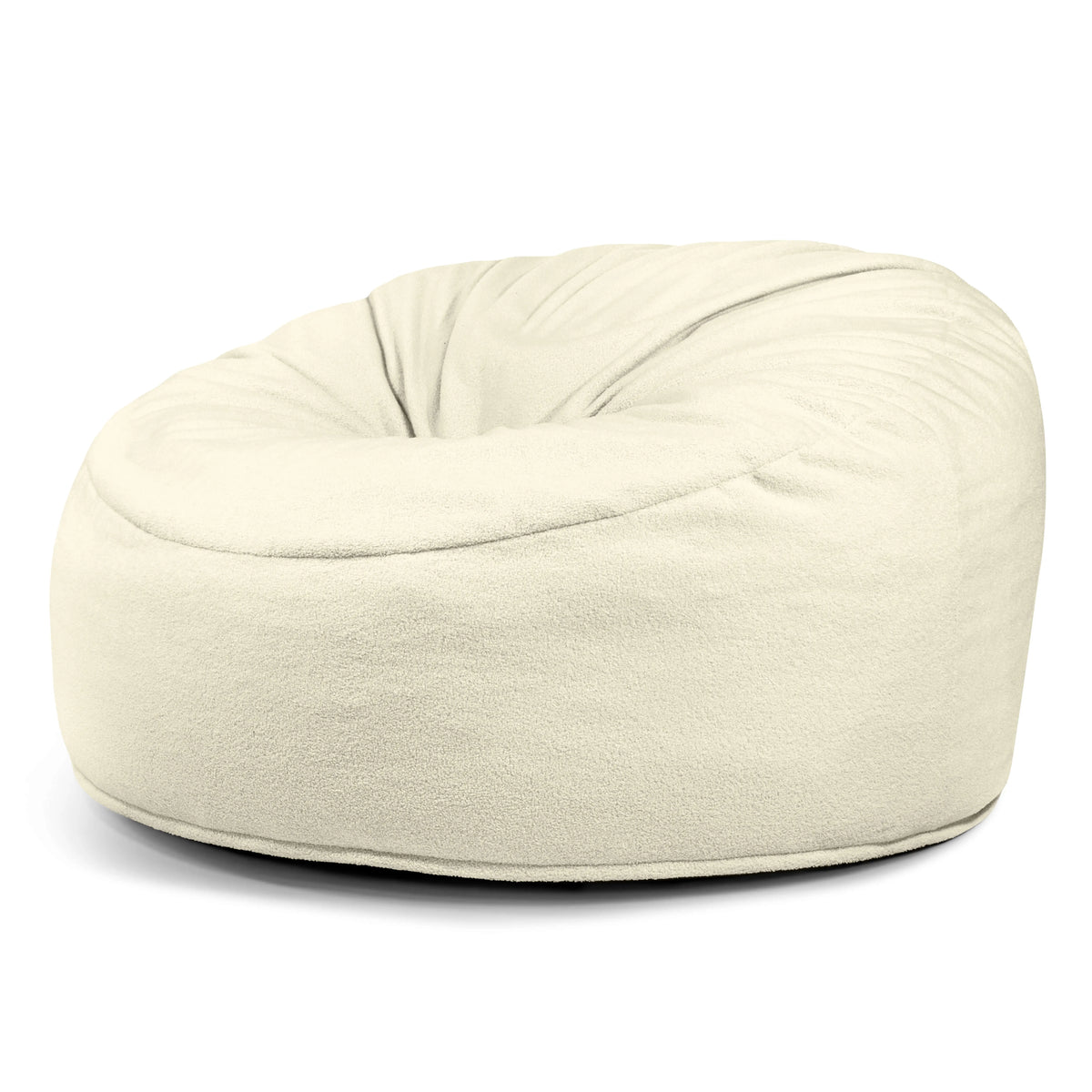 sittsäck om 135 teddy cream i lyxigt mjuk design, perfekt för avkoppling och komfort.