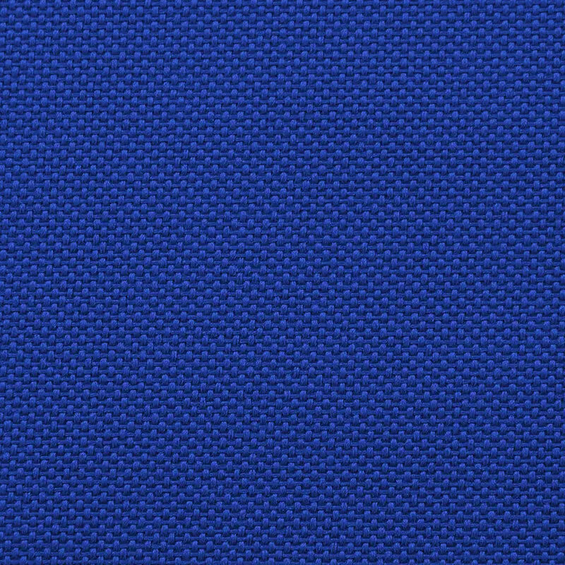 Närbild av Lounge 100 OX Blue sittsäck fåtölj i grovvävt, hållbart blått tyg.