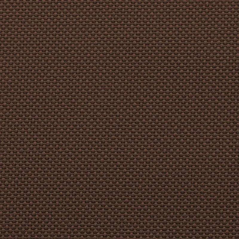 Närbild på Sittsäck Lounge 100 OX Chocolate fåtöljens mörkbruna, grovvävda tyg.
