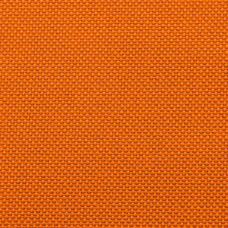 Närbild av orange, grovt vävt tyg för Sittsäck Lounge 100 OX fåtölj.