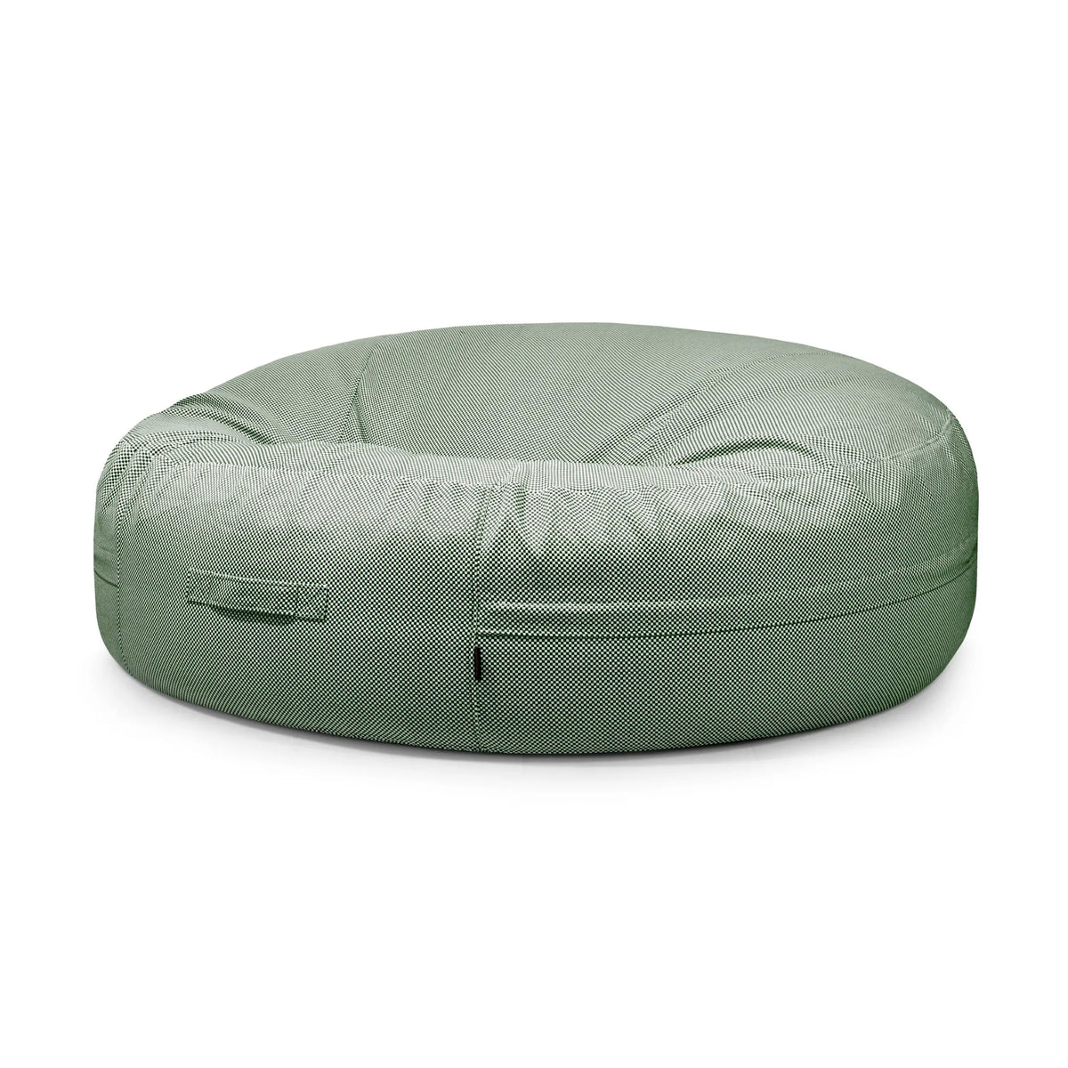 stor saccosäck Capri grön, rund och bekväm sittsäck i grönt mönster, perfekt för hela familjen.