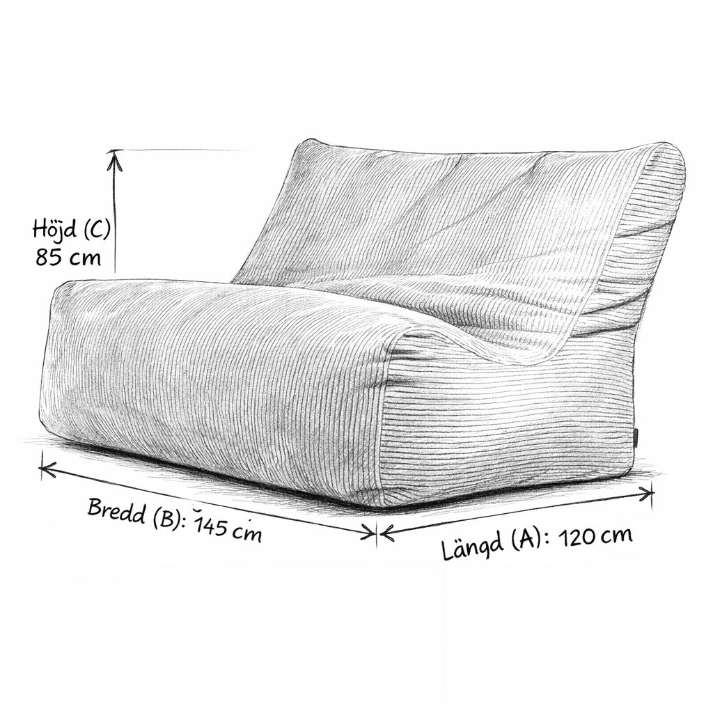 Sittsäck Soffa Seat OX Orange SLOWDOWN