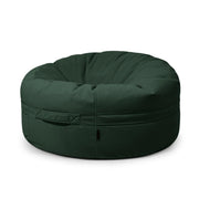 Munkformad saccosäck Barcelona Green, perfekt för avkoppling och komfort i hemmet.