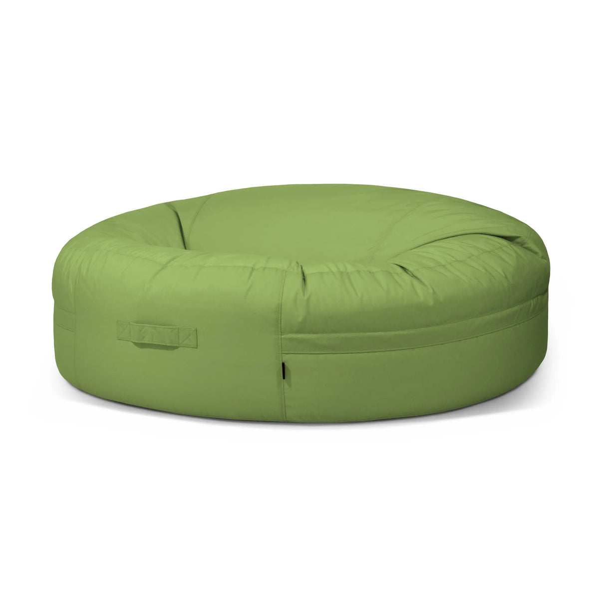 Saccosäck Roll 190 Lime, stor och bekväm sittsäck för hela familjen, perfekt för utomhusbruk.