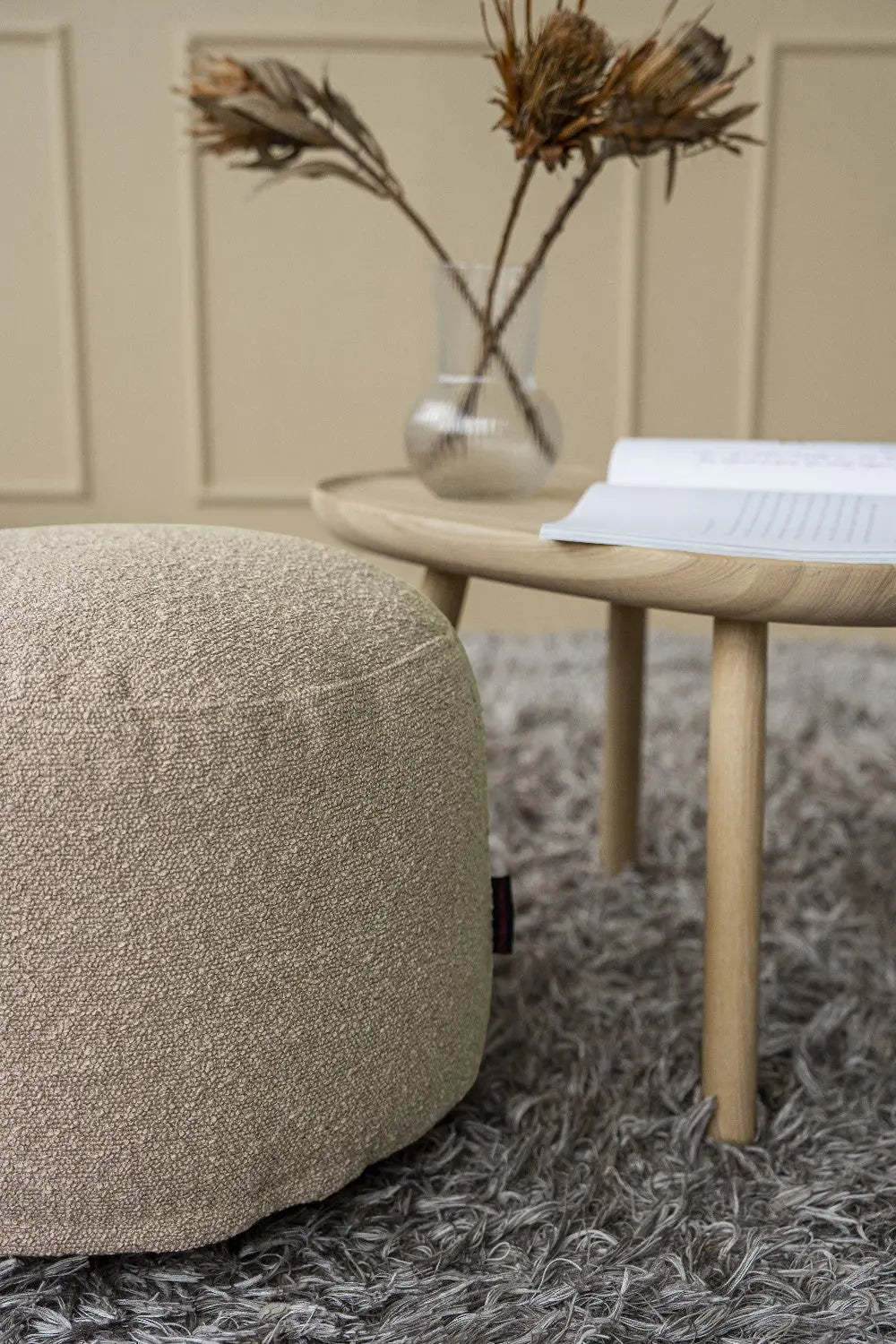 Sittpuff Fotpall Mini Madu Cream-Mini sittpuffar-Slowdown