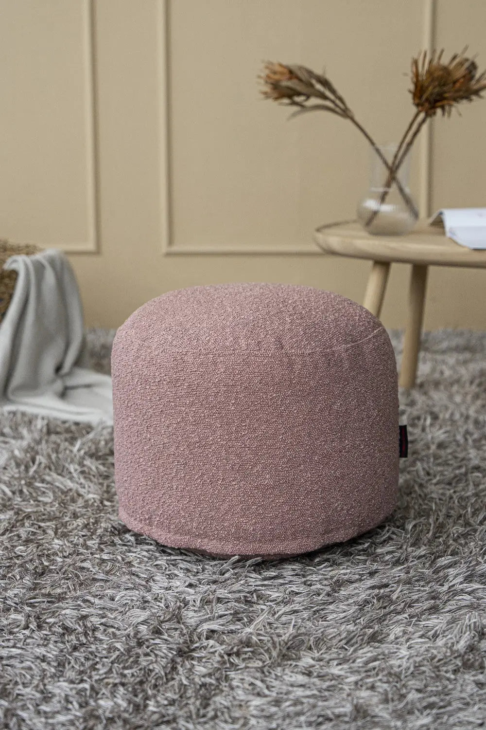 Sittpuff Fotpall Mini Madu Dusty Rose-Mini sittpuffar-Slowdown
