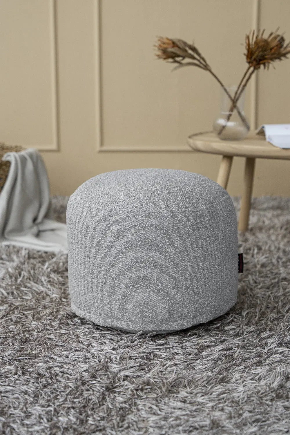 Sittpuff Fotpall Mini Madu Light Grey-Mini sittpuffar-Slowdown