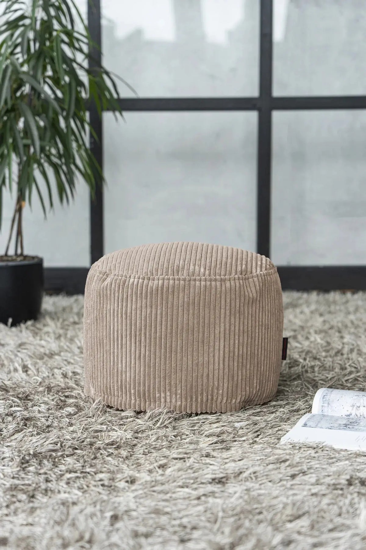 Sittpuff Fotpall Mini Waves Sand-Mini sittpuffar-Slowdown