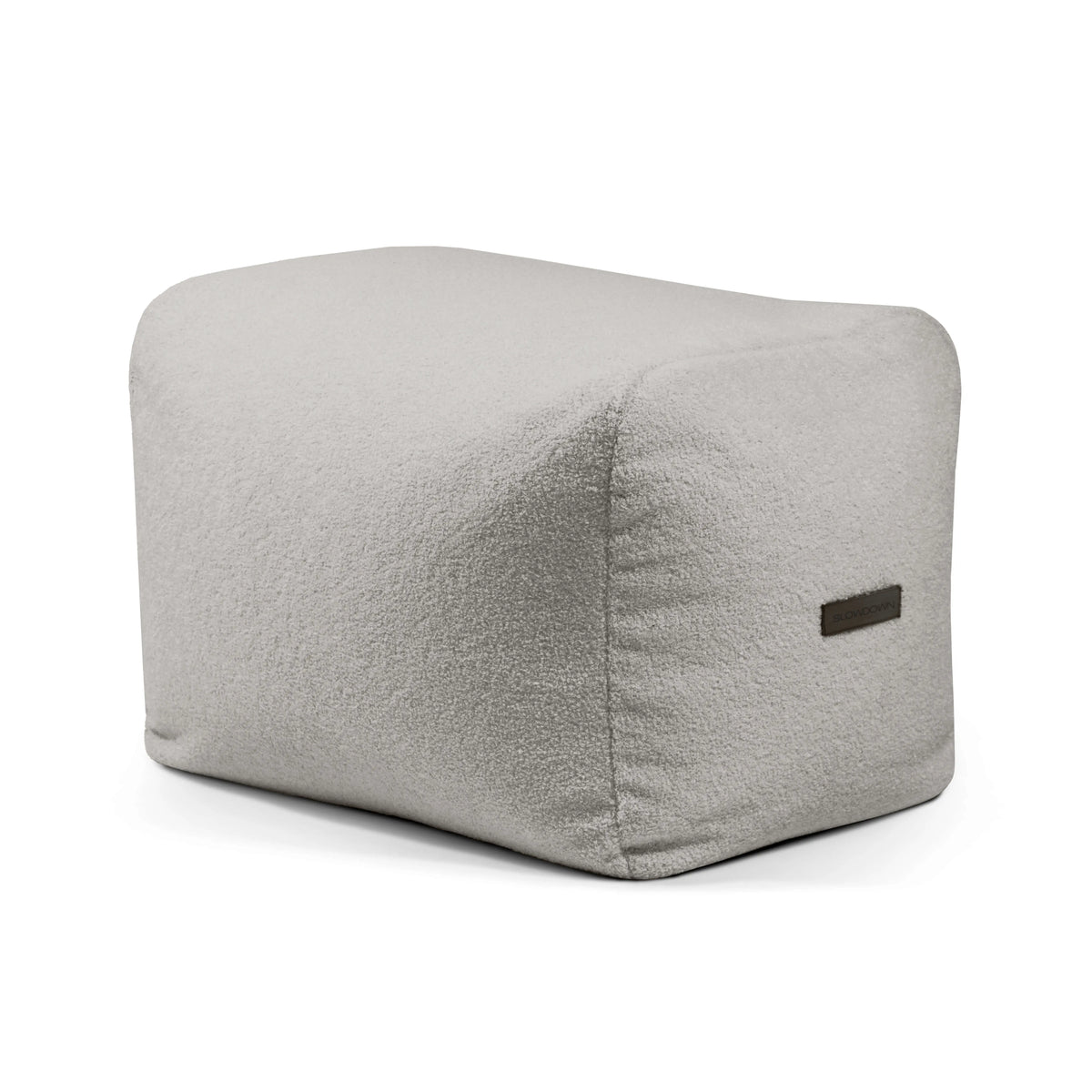 Pouf Plus 70 Teddy White Grey