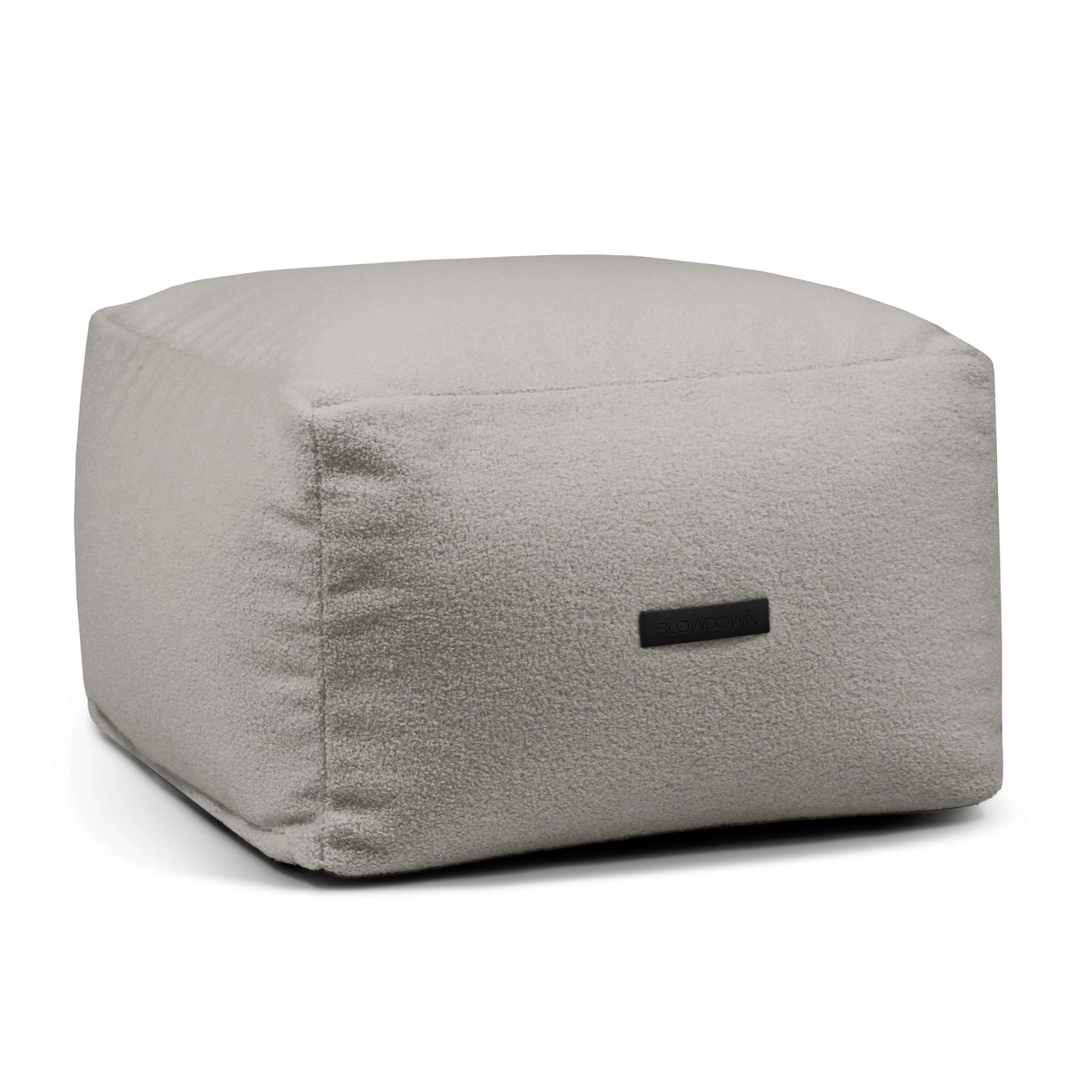 Pouf Softbox Teddy White Grey
