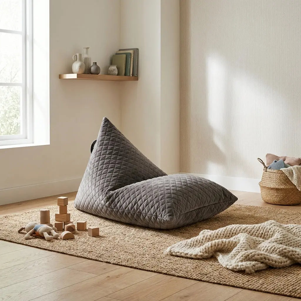 Sittsäck Barnfåtölj Razzy Lure Luxe Grey