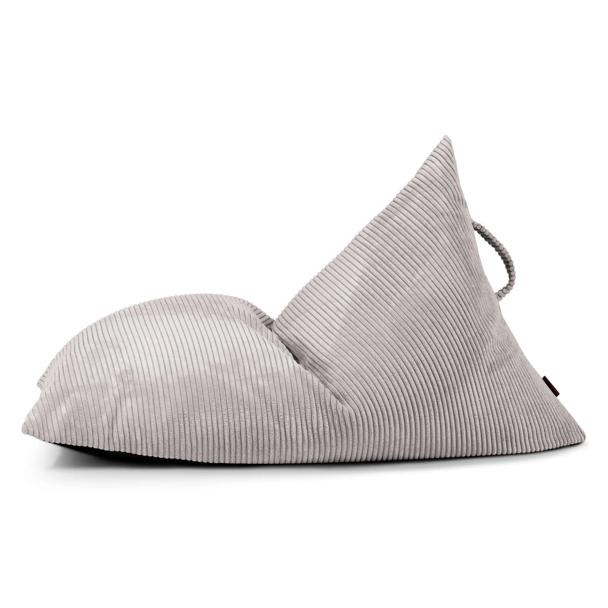 Sittsäck Barnfåtölj Razzy Waves White Grey, idealisk för aktiva barn och begränsade utrymmen.