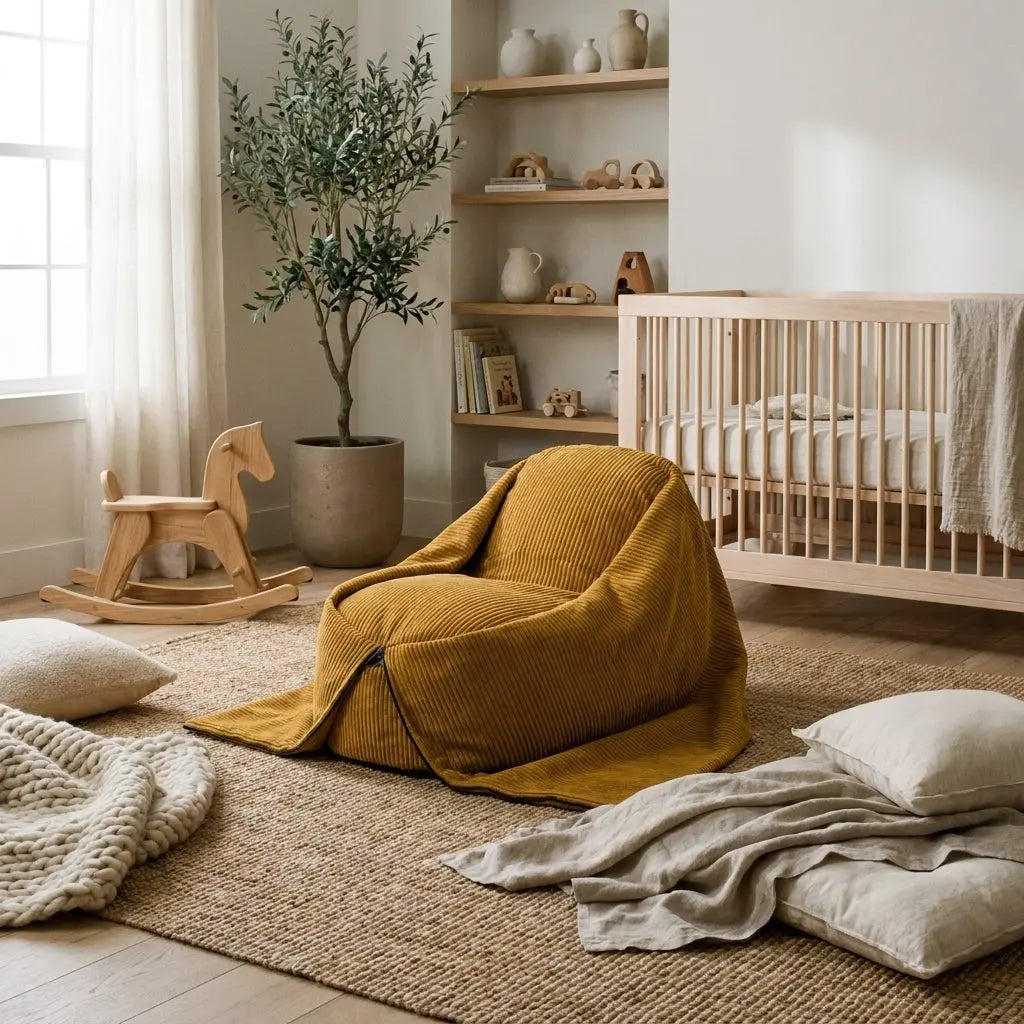 Sittsäck Cocoon 120 Waves Mustard