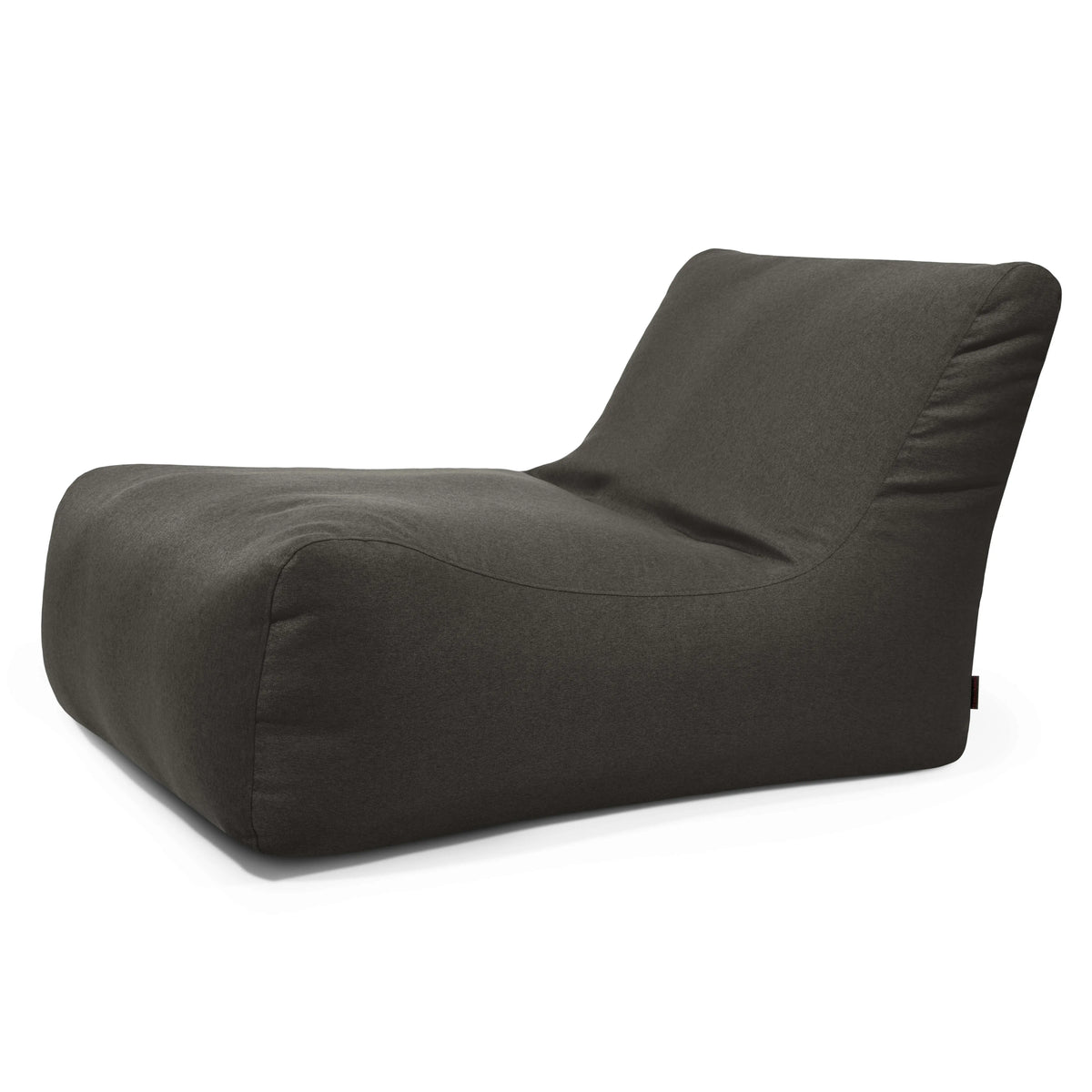 Mörkgrå Lounge 100 sittsäcksfåtölj med bred rygg och bekväm sits.