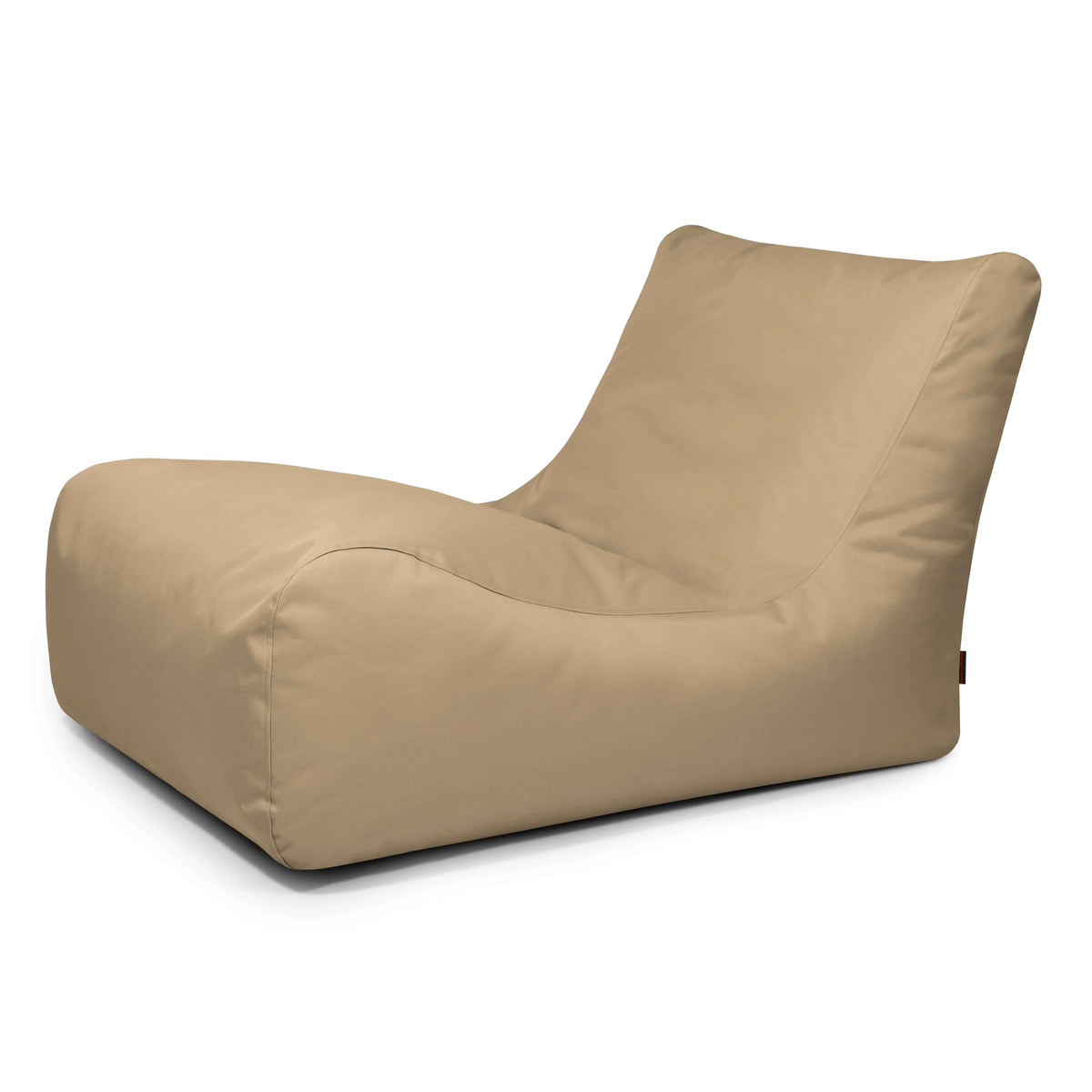 Beige Lounge 100 sittsäck fåtölj med extra brett ryggstöd, designad för komfort och avkoppling.