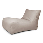 Beige sittsäcksfåtölj Lounge 100 Riviera Cacao med bred rygg och bekväm design.