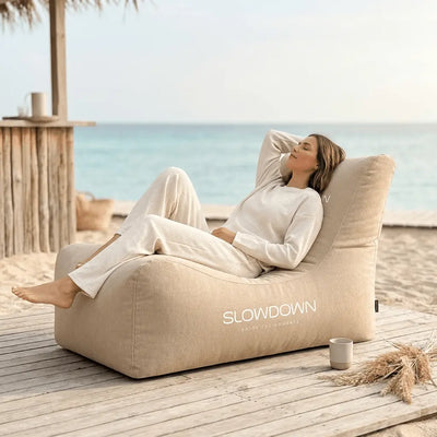 Sittsäck dagbädd Lounge Cape med tryck 135x80x80cm
