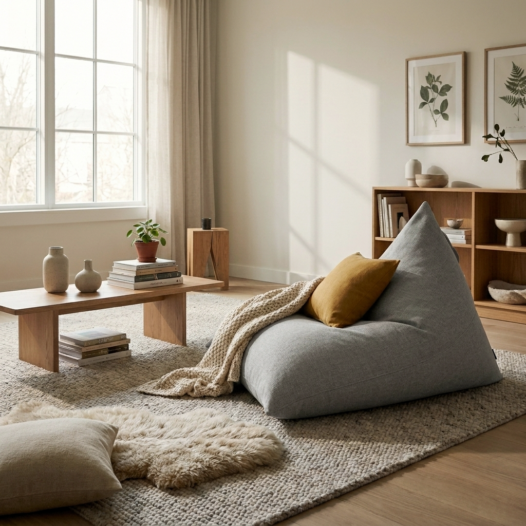Sittsäck Razz Dunẽs White Grey
