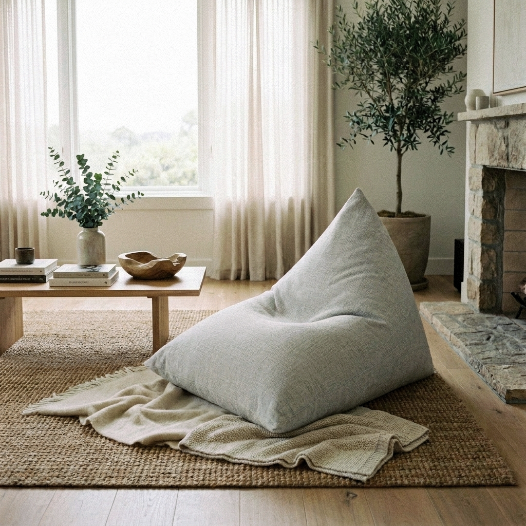 Sittsäck Razzmatazz Dunẽs Fluffy White