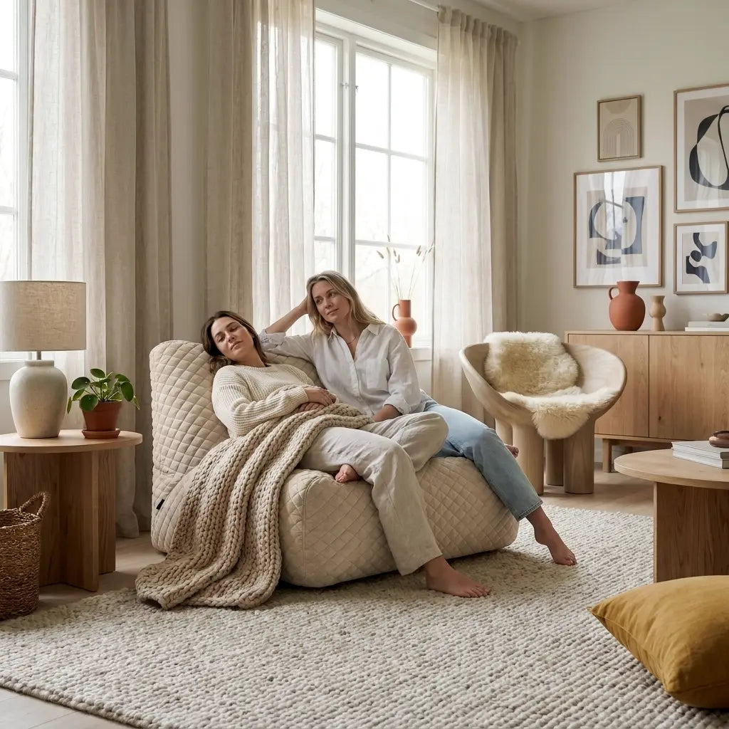 Sittsäck Soffa Tube Lure Luxe Pearl