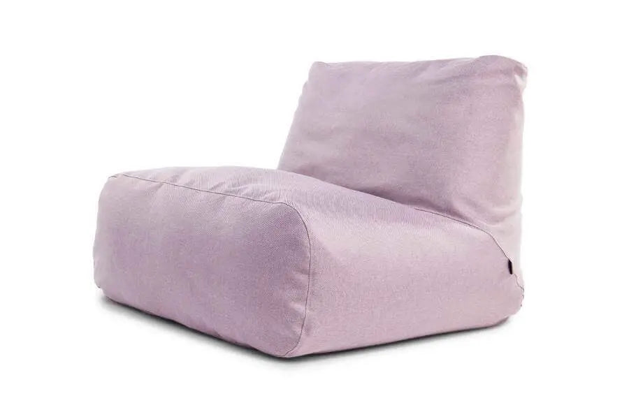 sittsäck Tube 100 Riviera Flamingo Pink i mjukt lila tyg, perfekt för avkoppling i hemmet.