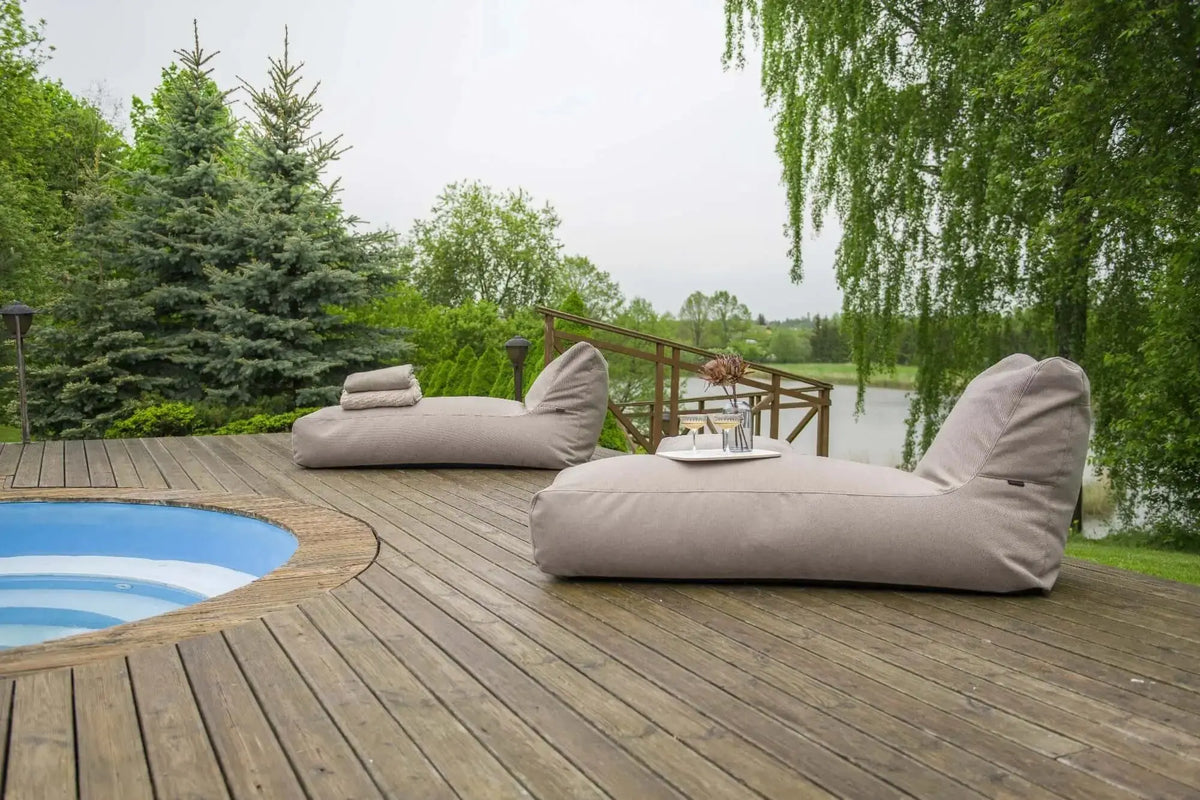 Sittsäck solsäng - solsäng Riviera Cacao-Bean bags-Slowdown