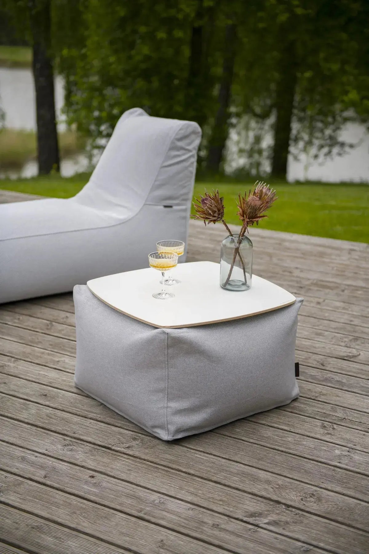 Sittsäck solsäng - solsäng Riviera Light Grey-Bean bags-Slowdown