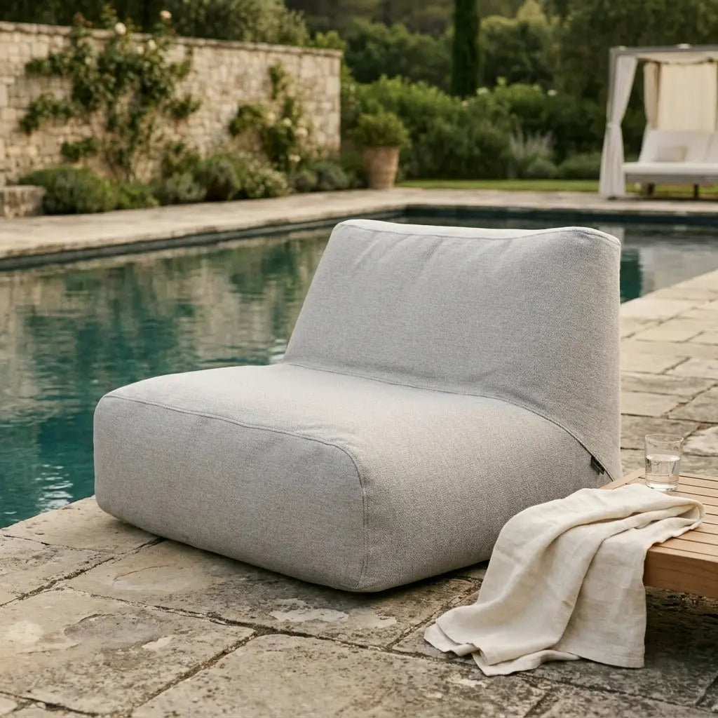 Sittsäck Soffa Tube Dunẽs White Grey SLOWDOWN