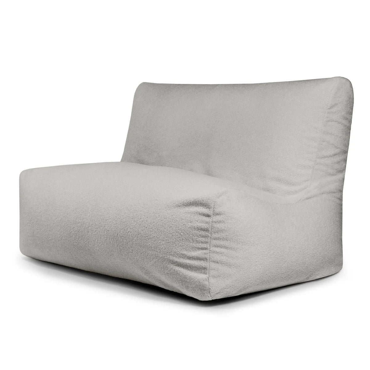 Sittsäck Soffa Seat Teddy White Grey SLOWDOWN