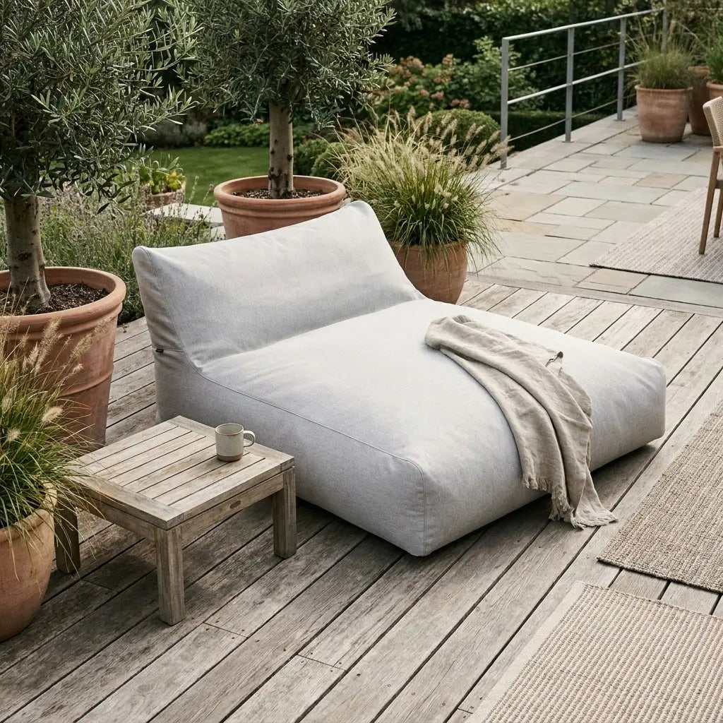 Sittsäck Soffa solsäng  - sunbed Riviera Light Grey SLOWDOWN