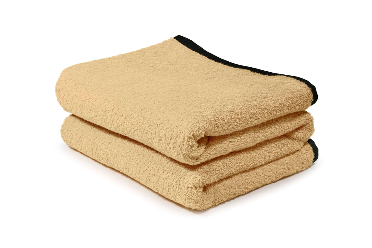 Premium strandhanddukar för solsäng och strand Beige 230x95 cm - hopvikta handdukar i mjuk bomull.